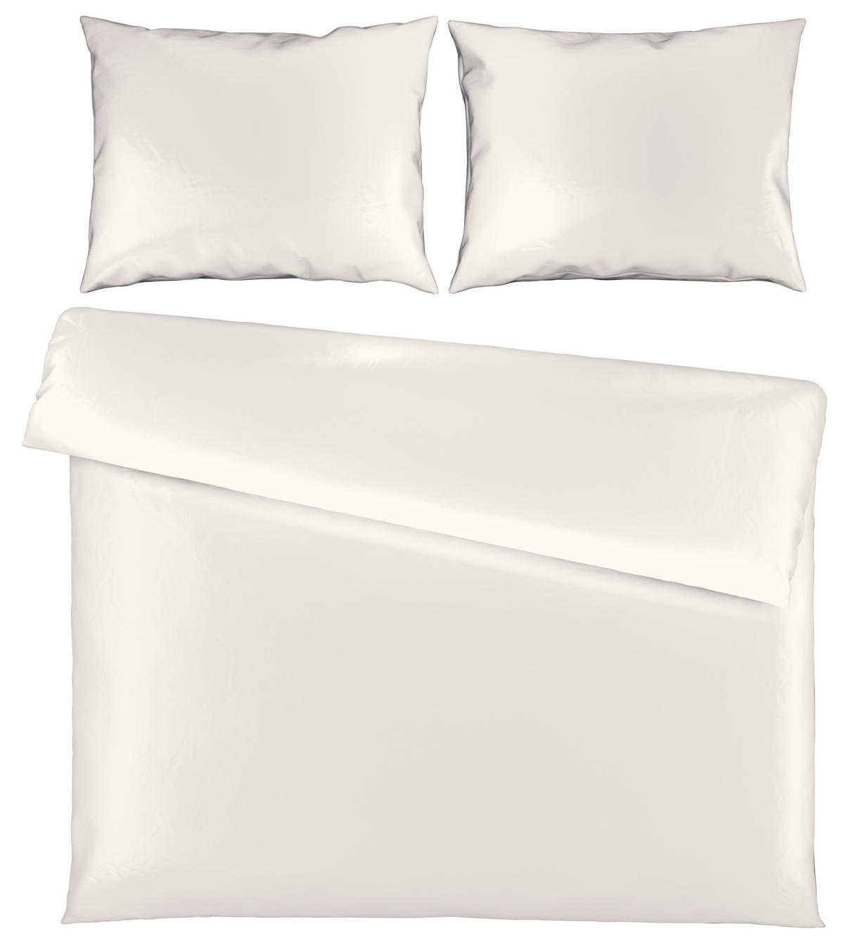 POSTELJINA SENA 200/200 cm saten bela  - bela, Osnovno, tekstil (200/200cm) - Novel