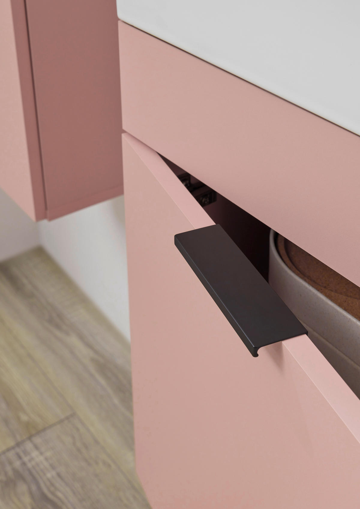 WASCHTISCHKOMBI  - Schwarz/Rosa, Trend, Holzwerkstoff/Metall (45/55/25cm) - MID.YOU