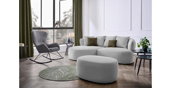 ECKSOFA  in Bouclé Taupe  166/235 cm  - Taupe/Schwarz, MODERN, Kunststoff/Textil (166/235cm) - Hom`in