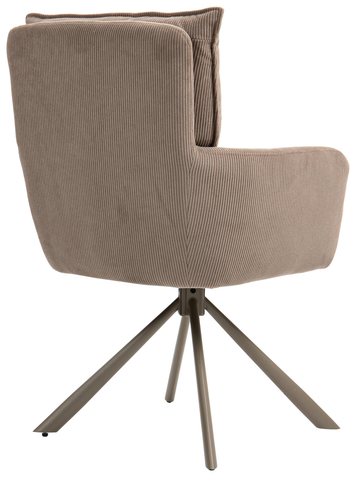 ARMLEHNSTUHL  in Feincord  - Braun, Design, Textil/Metall (61/95/67cm) - Novel
