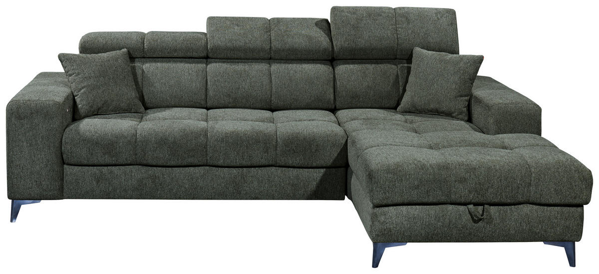 KUTNA GARNITURA tekstil  tamno zelena   - tamno zelena/crna, Konvencionalno, tekstil/plastika (268/172cm) - MID.YOU