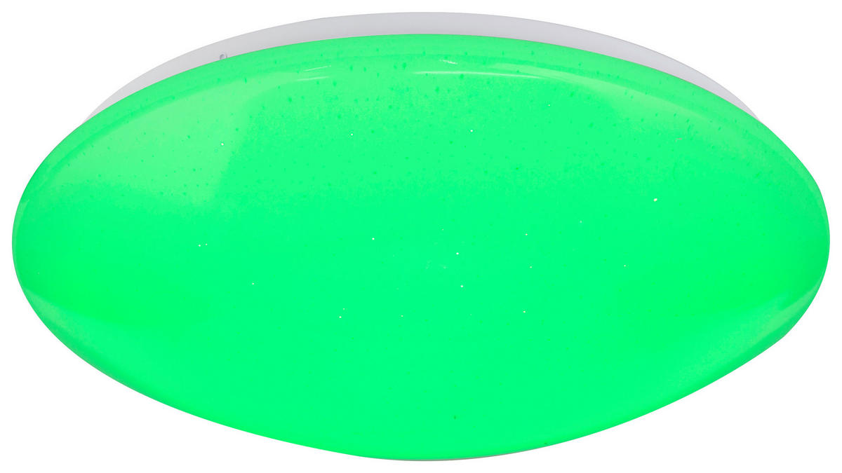 LED-DECKENLEUCHTE - Opal/Weiß, Basics, Kunststoff/Metall (39/11cm) - Globo