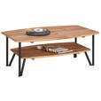 COUCHTISCH in Holz 110/70/43 cm  - Eichefarben/Schwarz, Design, Holz/Metall (110/70/43cm) - Linea Natura