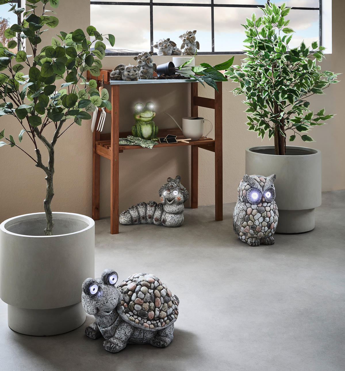 SOLARLEUCHTE 41/19/26 cm   - Multicolor/Weiß, LIFESTYLE, Kunststoff/Stein (41/19/26cm)