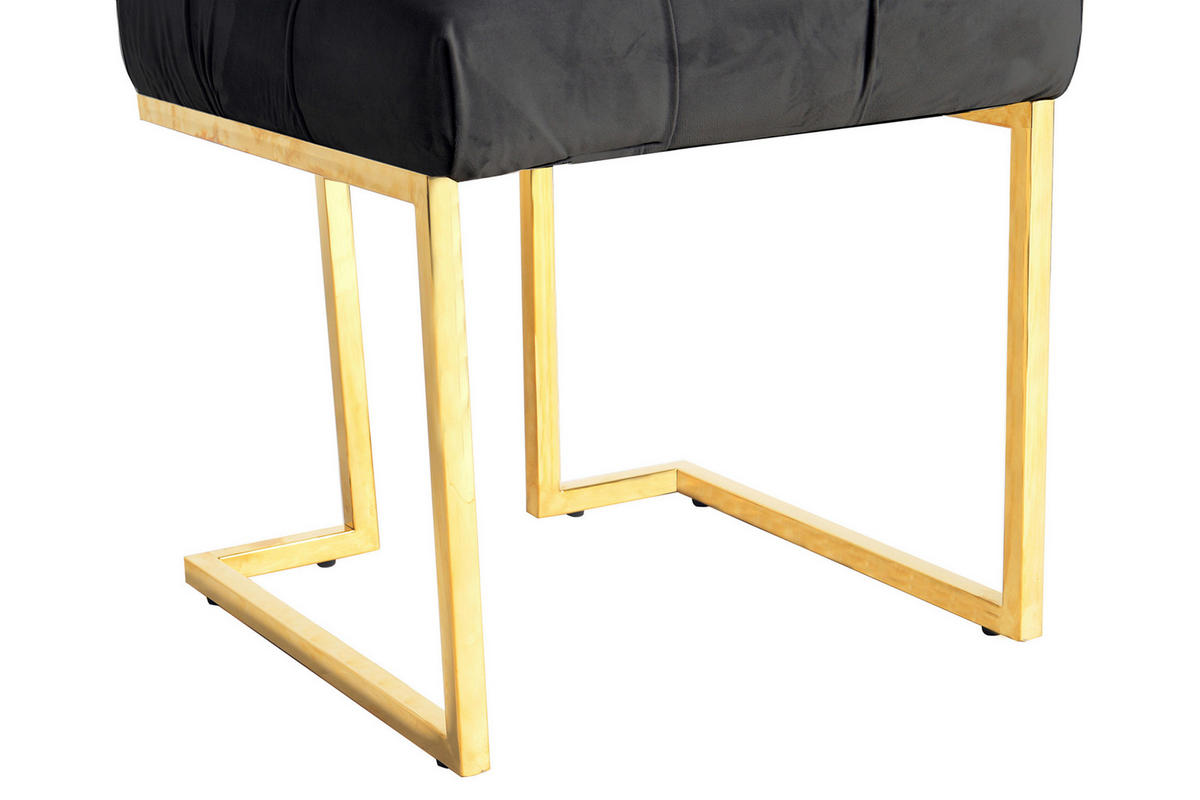 TABURET, kov, plast, 48/48/48 cm - barvy zlata, Design, kov/plast (48/48/48cm)