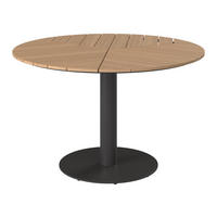 GARTENTISCH Metall, Kunststoff rund  - Schwarz/Naturfarben, MODERN, Kunststoff/Metall (120/74/120cm) - Ambia Garden