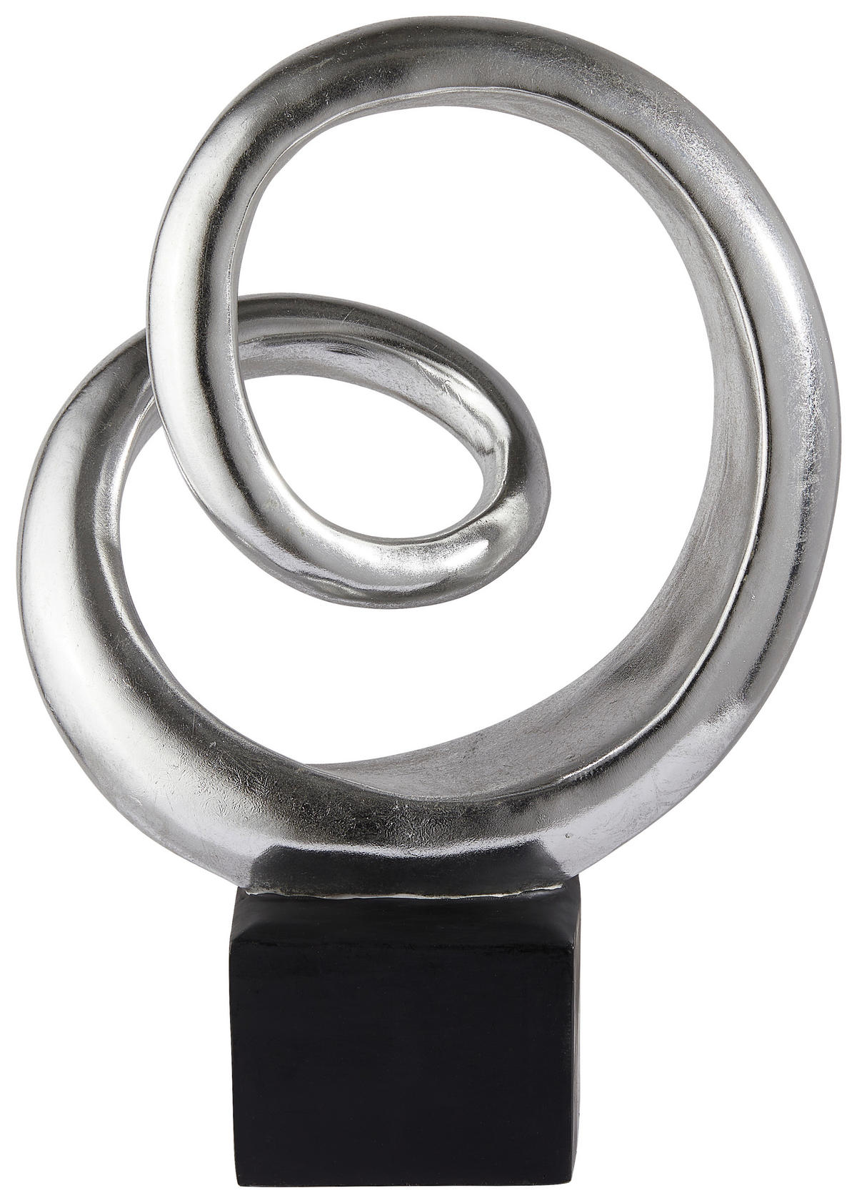 SKULPTUR - Silberfarben/Schwarz, LIFESTYLE, Kunststoff (29,5/40,5/18cm) - Ambia Home