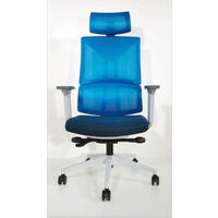 UREDSKI STOLAC    - bijela/plava, Moderno, metal/tekstil (60/120/60cm)