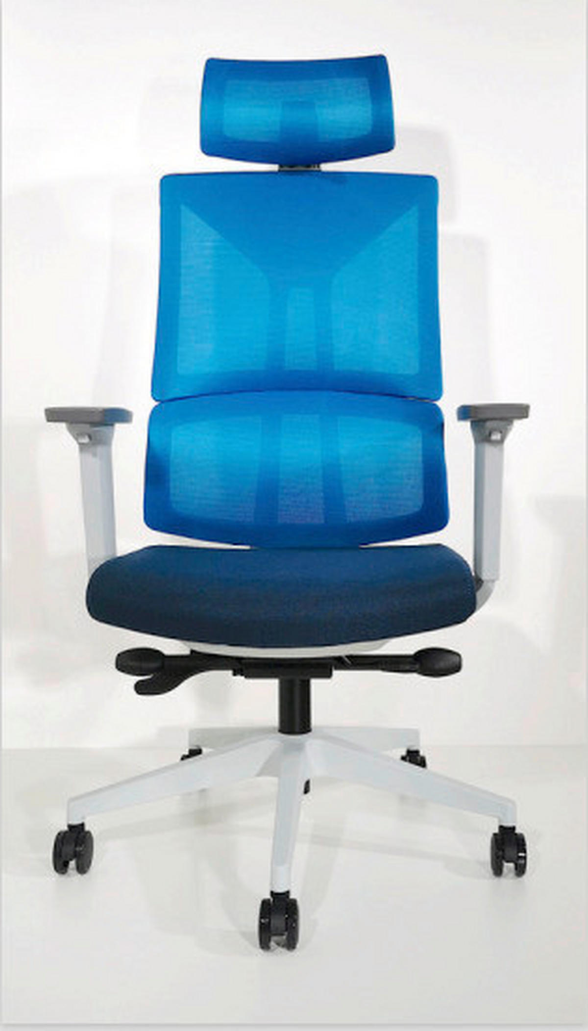 UREDSKI STOLAC    - bijela/plava, Moderno, metal/tekstil (60/120/60cm)