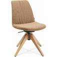 STUHL  in Flachgewebe Holz, Textil  - Eichefarben/Orange, Design, Holz/Textil (46/82,5-85,25/55cm) - Johann Jakob