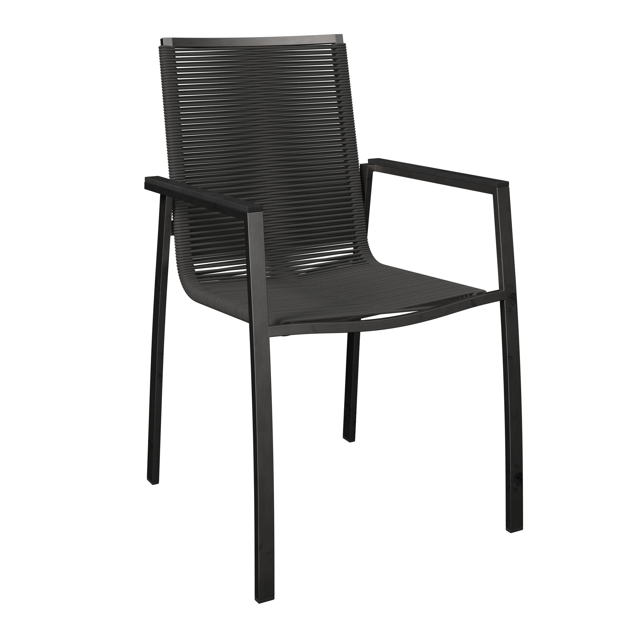 Amatio Stapelsessel Edelstahl, Dunkelgrau 56x91x58 cm