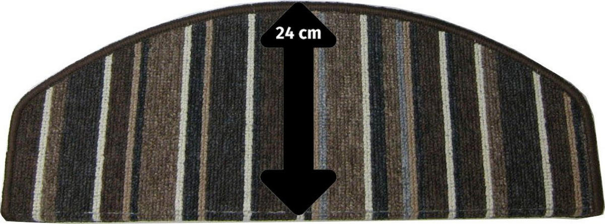 PREDPRAŽNIK ZA STOPNICE  STAIRMAT STRIPES     28/65 cm     rjava, večbarvno  - večbarvno/rjava, Konvencionalno, tekstil (28/65cm)