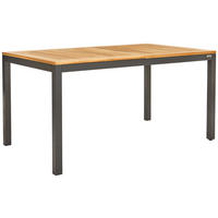 UTEBORD trä, metall nej rektangulär  - antracit/naturfärgad, Basics, metall/trä (150-210/90/74cm) - Ambia Garden