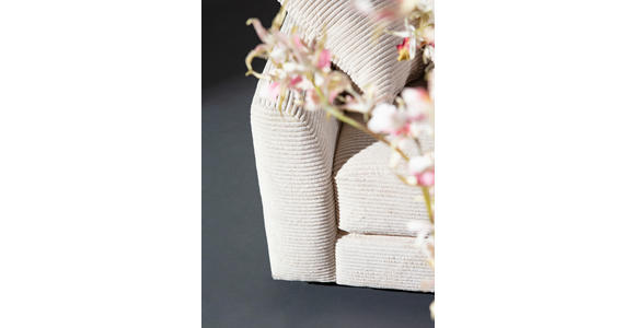 ECKSOFA Beige Cord  - Beige/Schwarz, Design, Kunststoff/Textil (240/175cm) - Landscape