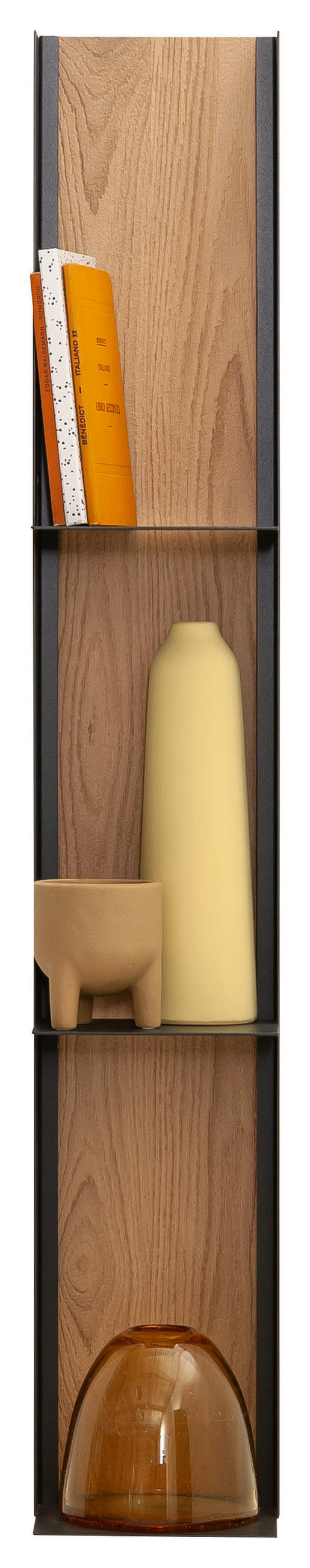WANDREGAL  19/115/24 cm  - Eichefarben/Anthrazit, Design, Holz/Metall (19/115/24cm) - Schöner Wohnen