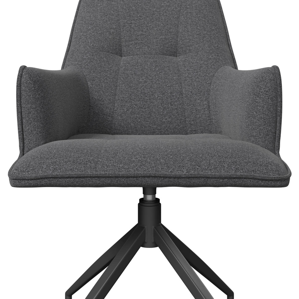 GARTENSTUHL Eisen Grau, Dunkelgrau  - Dunkelgrau/Grau, MODERN, Textil/Metall (58/87/64cm) - Ambia Garden