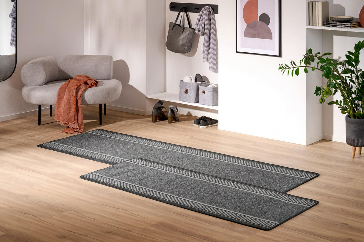 LÄUFER 80/250 cm Promenade Anthrazit  - Anthrazit, KONVENTIONELL, Kunststoff/Textil (80/250cm) - Boxxx