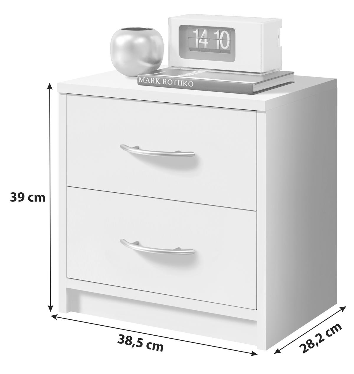 NOČNÍ STOLEK, Sonoma dub, 38,5/39/28,2 cm - šedá/černá, Basics, kompozitní dřevo/plast (38,5/39/28,2cm) - P & B