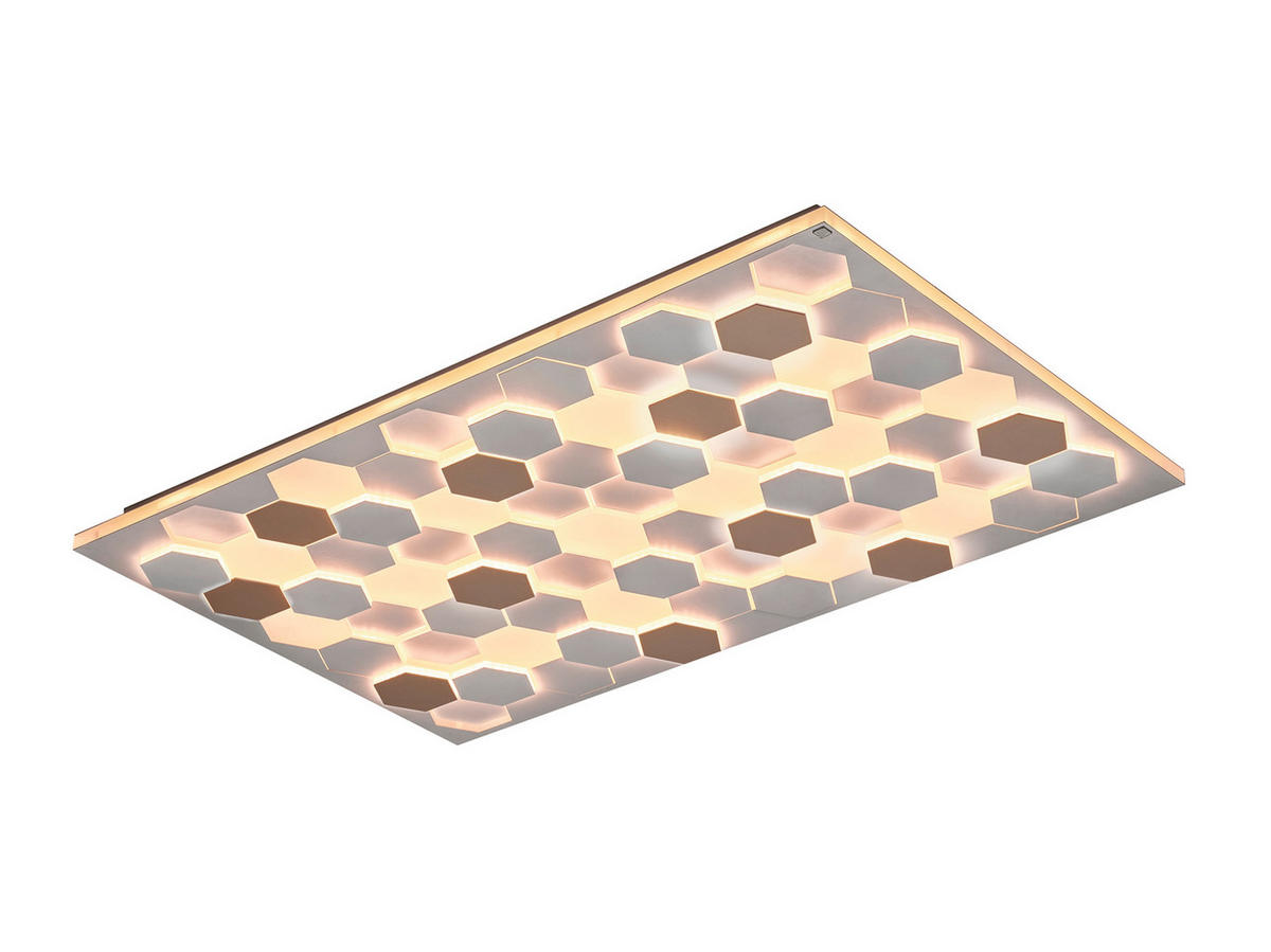 LED-DECKENLEUCHTE - Weiß, Design, Metall (70/115/7,5cm) - Cinque