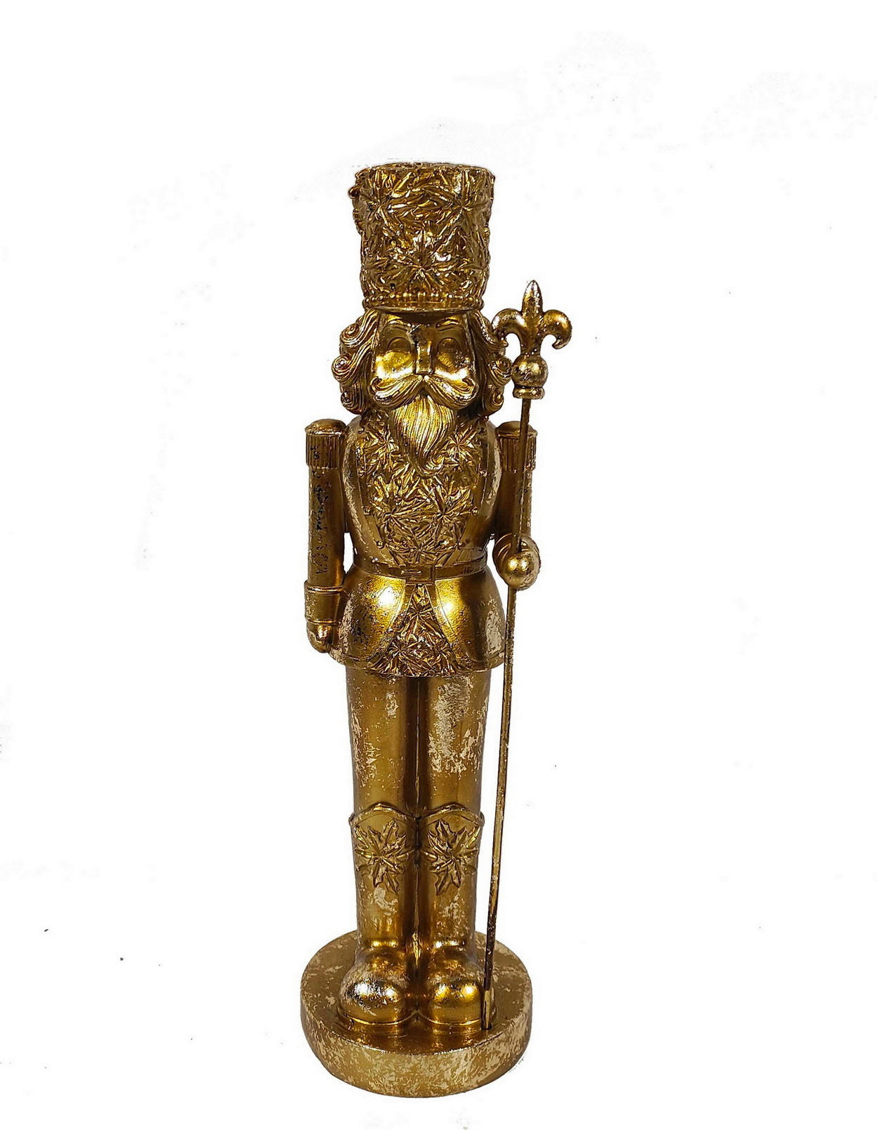 NUSSKNACKERFIGUR  - Goldfarben, Basics, Kunststoff (8,5/8,5/30cm) - X-Mas