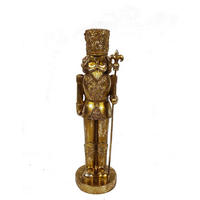 NUSSKNACKERFIGUR  - Goldfarben, Basics, Kunststoff (8,5/8,5/30cm) - X-Mas