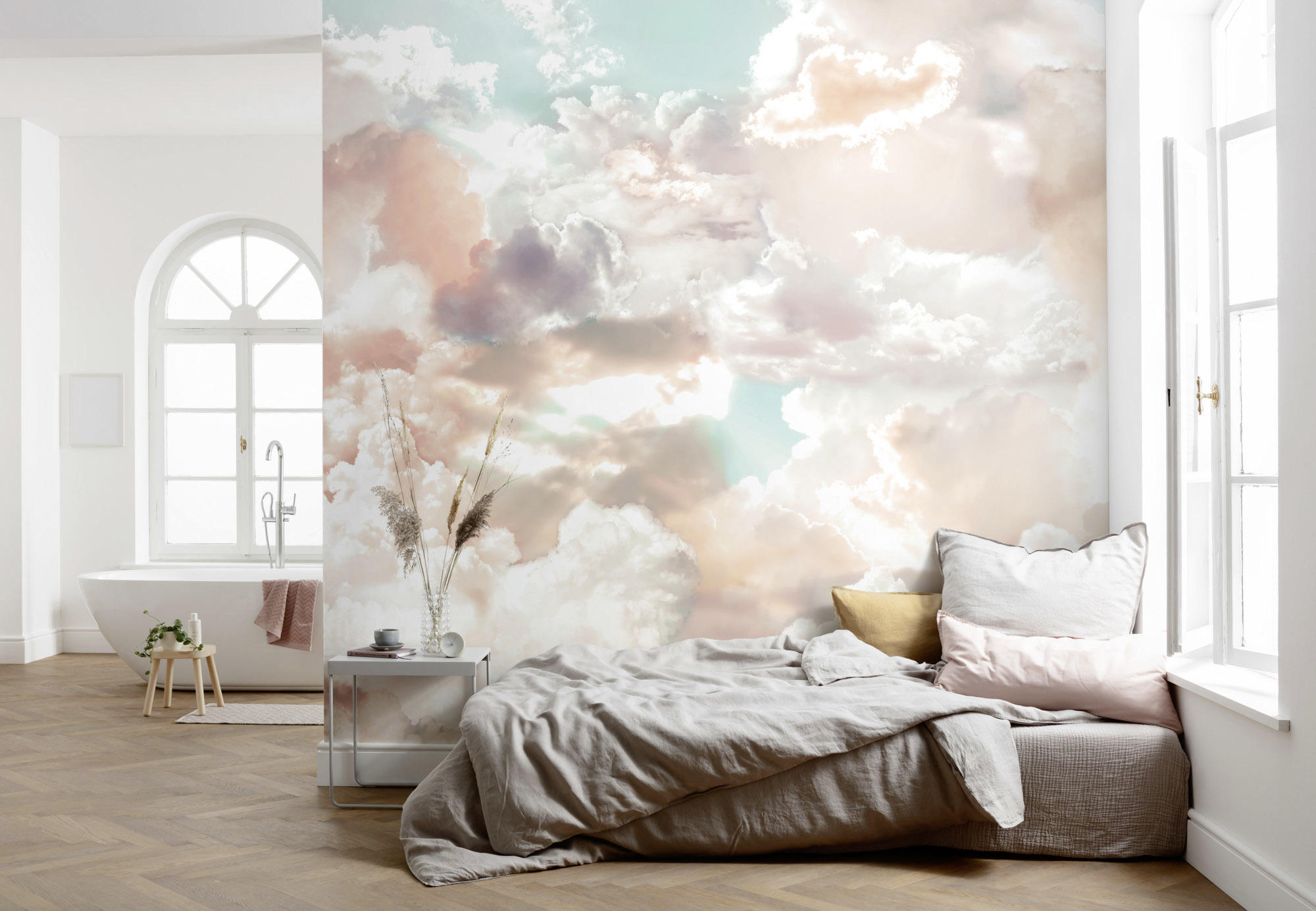 VLIESTAPETE MEALLOW CLOUDS  - Natur (350/250cm) - Komar