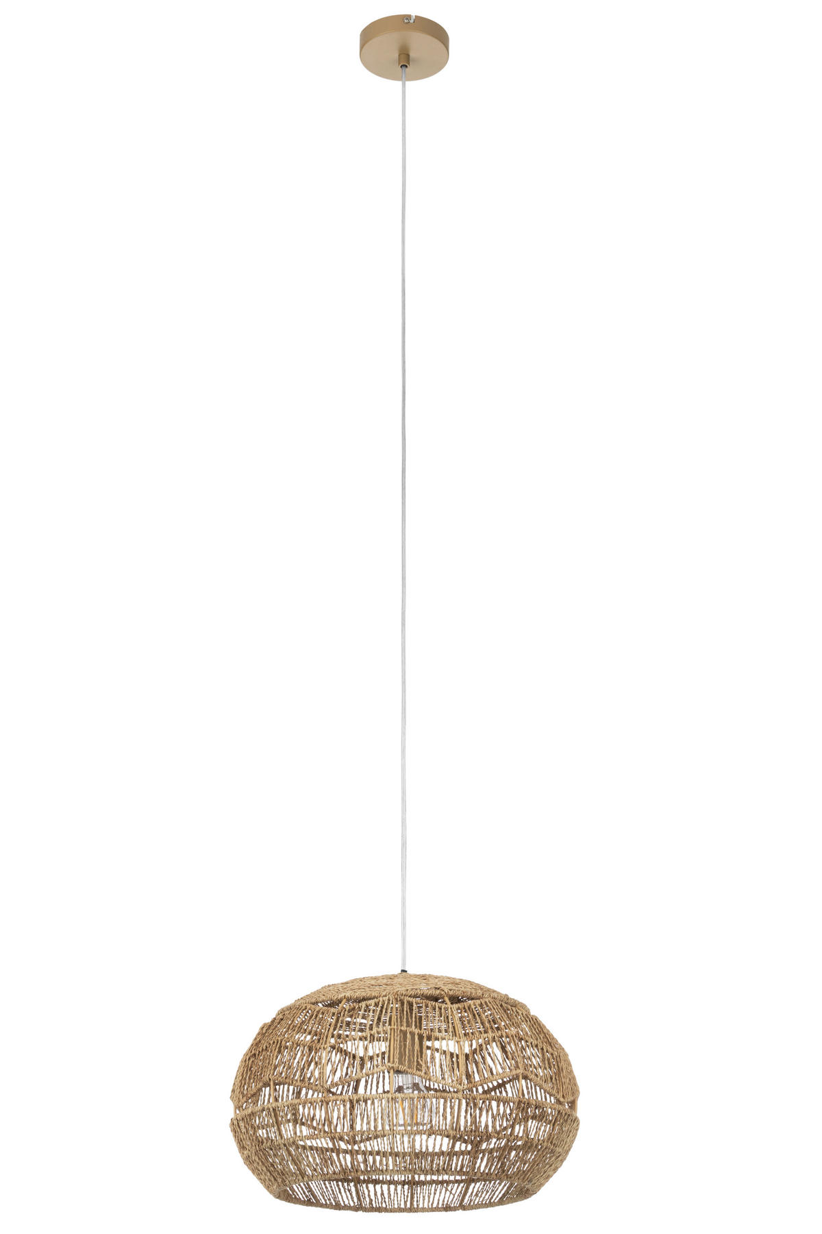 HÄNGELEUCHTE 40/150 cm  - Naturfarben, Trend, Textil/Metall (40/150cm) - Collett's Monde