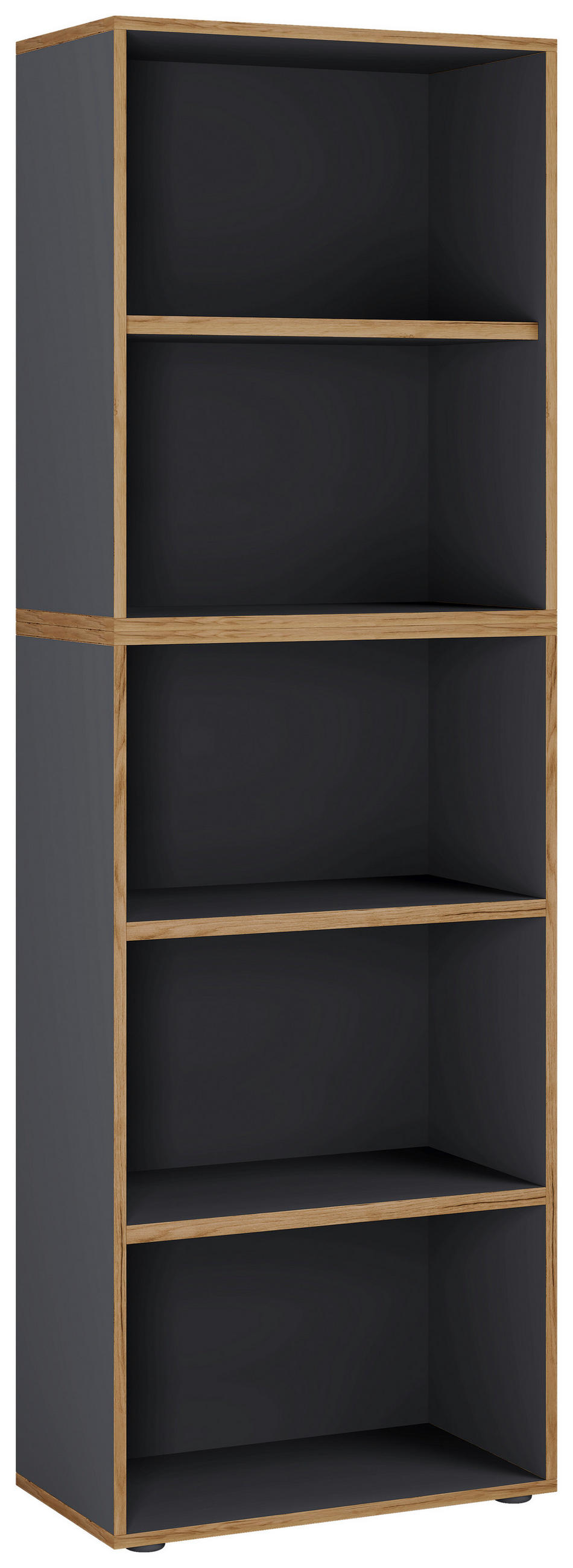 AKTENREGAL 60/183/33 cm  - Honigeiche/Anthrazit, Design, Holzwerkstoff/Kunststoff (60/183/33cm) - MID.YOU