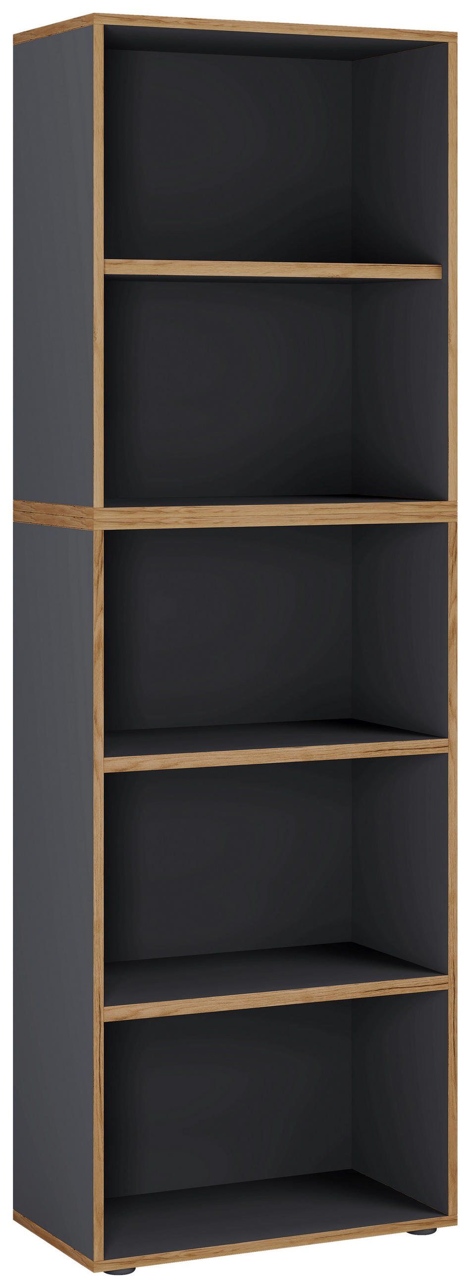 AKTENREGAL 60/183/33 cm  - Honigeiche/Anthrazit, Design, Holzwerkstoff/Kunststoff (60/183/33cm) - MID.YOU