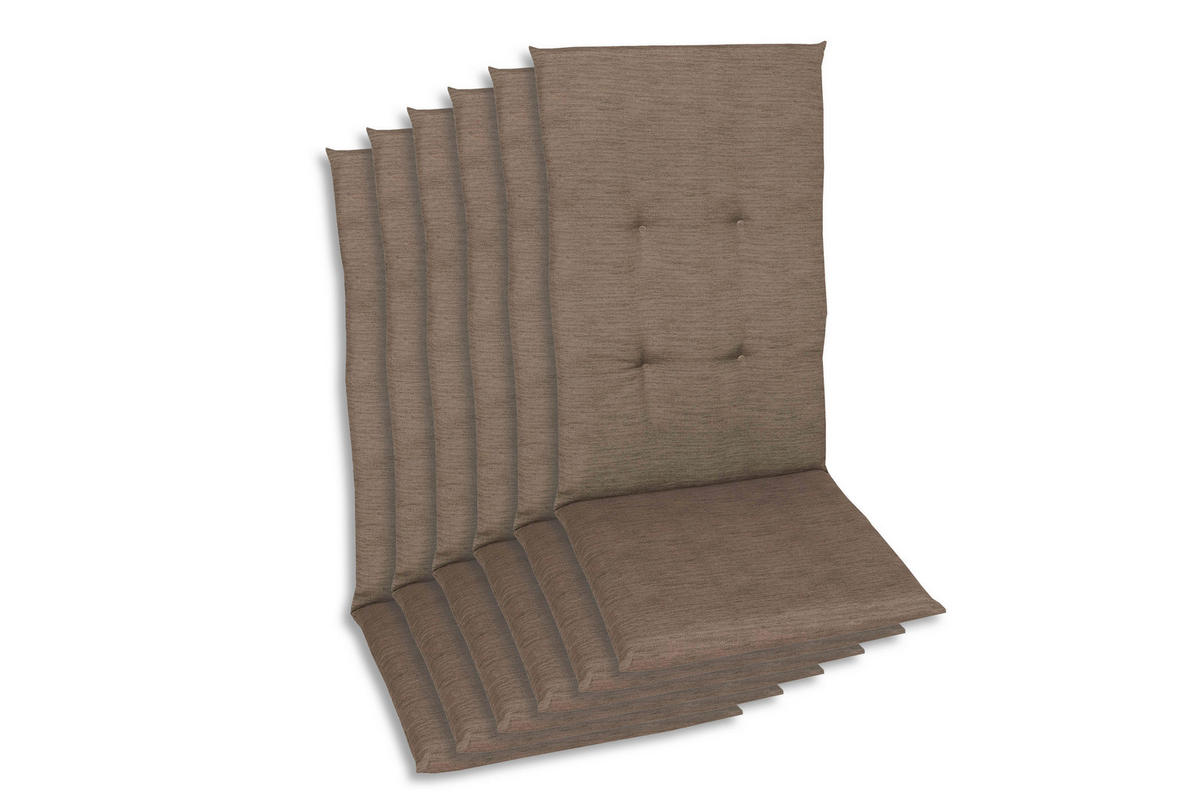 SESSELAUFLAGENSET Uni  - Taupe, Basics, Textil (48/5/108cm)