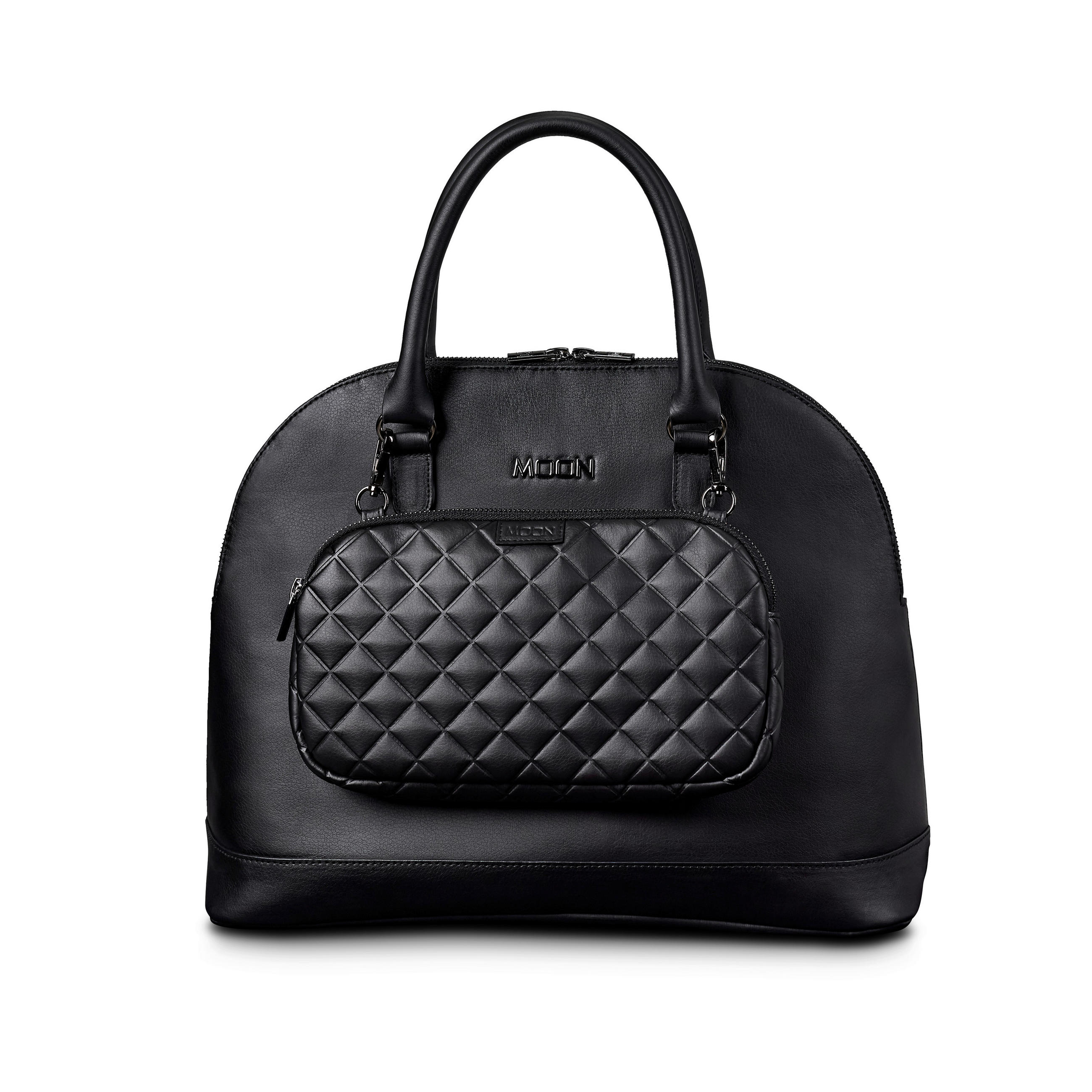 WICKELTASCHE Fashion Bag inkl. Clutch  - Schwarz, Basics, Textil (38/30/14cm) - Moon