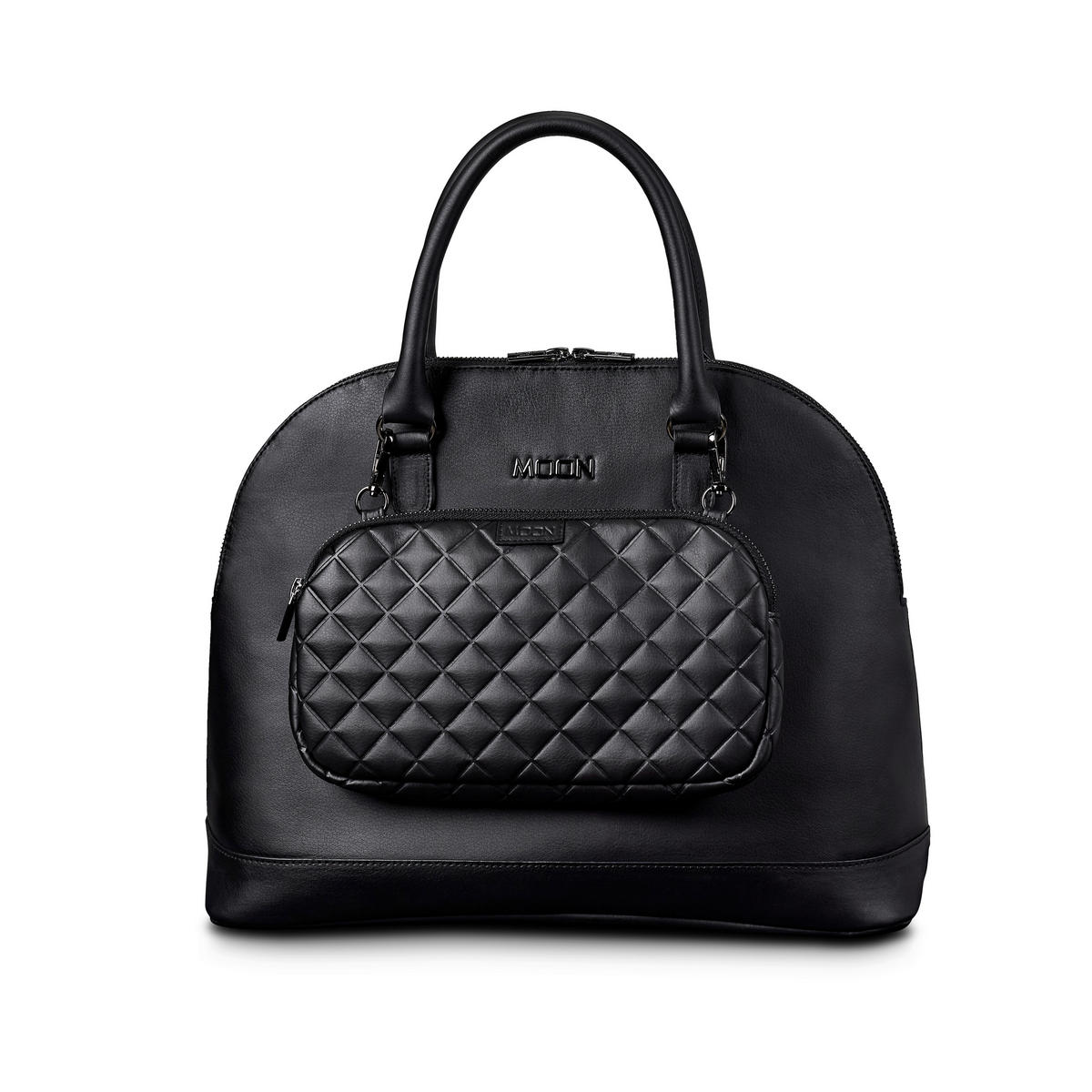 WICKELTASCHE Fashion Bag inkl. Clutch  - Schwarz, Basics, Textil (38/30/14cm) - Moon