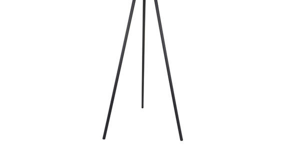 STEHLEUCHTE 62/165 cm    - Schwarz/Naturfarben, Trend, Naturmaterialien/Metall (62/165cm) - Novel