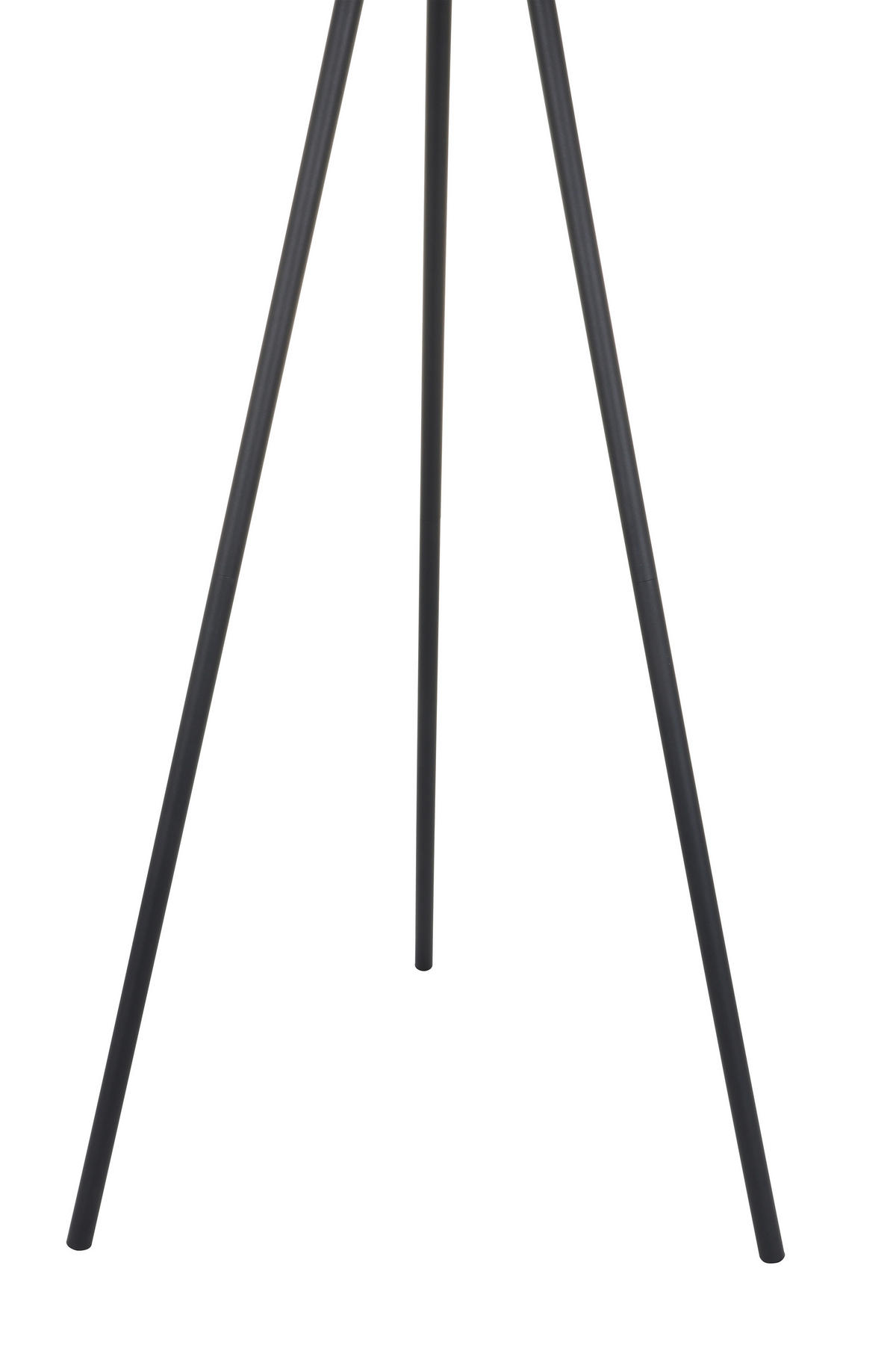 STOJACÍ LAMPA, 62/165 cm  - černá/přírodní barvy, Trend, kov/přírodní materiály (62/165cm) - Novel
