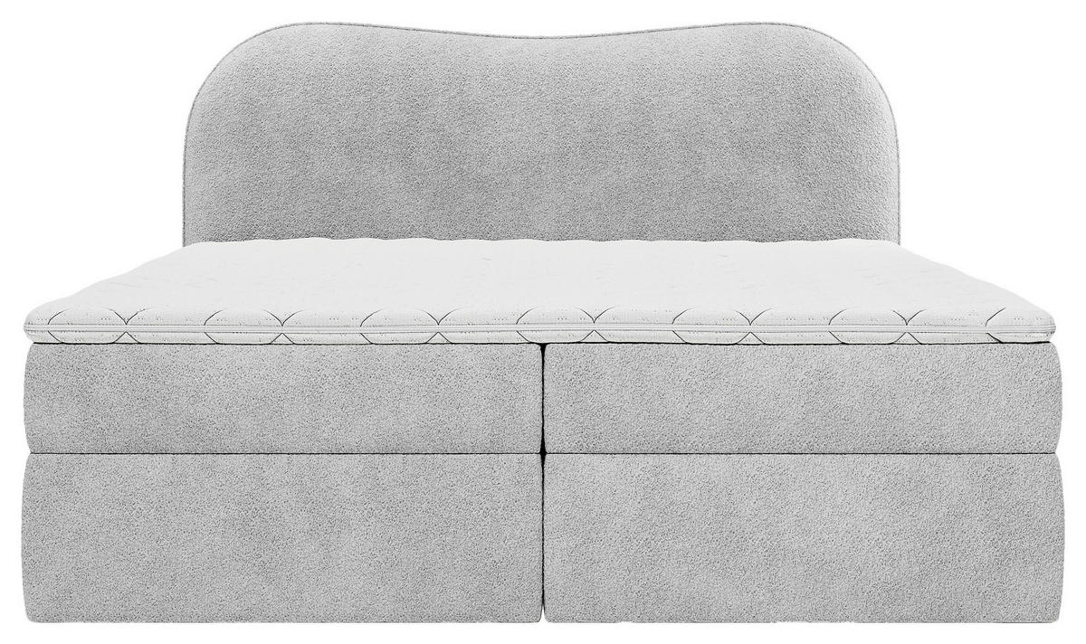 BOXBETT 160/200 cm  in Hellgrau  - Hellgrau/Schwarz, Design, Holz/Holzwerkstoff (160/200cm) - Chameo