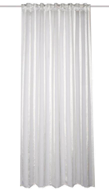 FERTIGVORHANG  transparent  140/245 cm   - Grau, Basics, Textil (140/245cm)