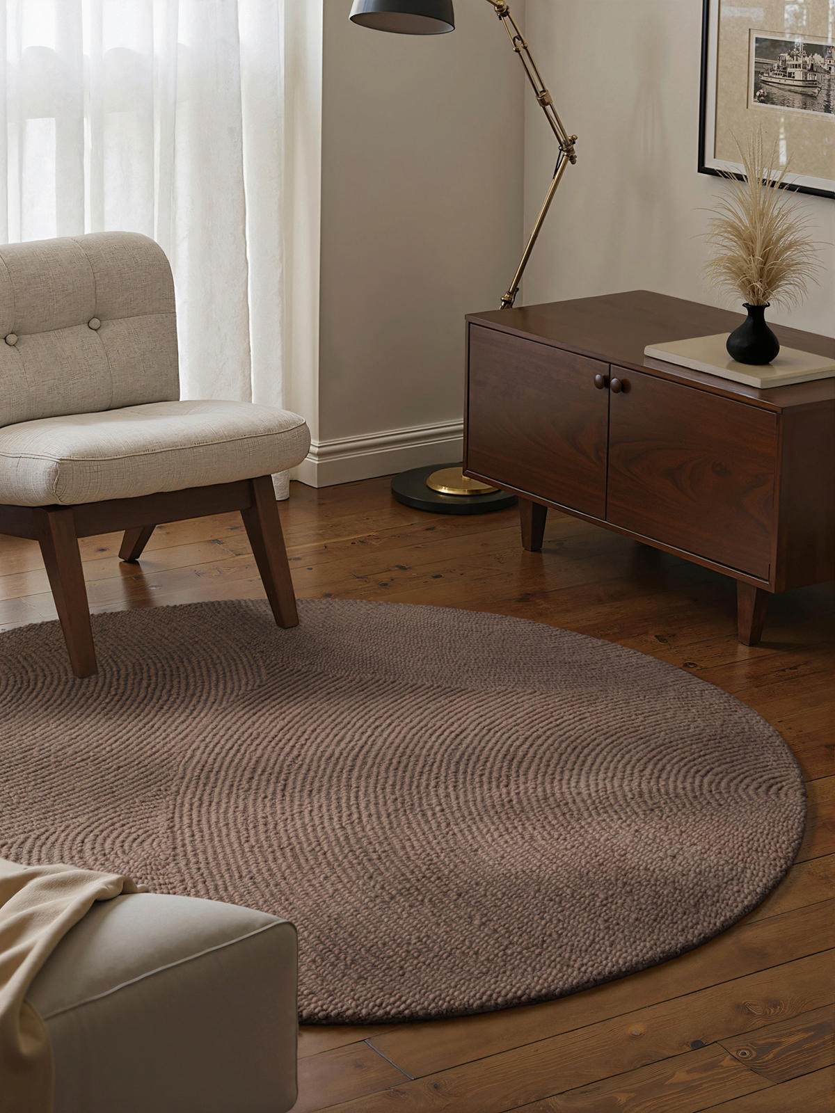 WOLLTEPPICH 200 cm Eleni Taupe  - Taupe, Basics, Textil (200cm)