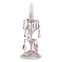 TISCHLEUCHTE 14/30 cm   - Weiß, KONVENTIONELL, Glas/Metall (14/30cm)