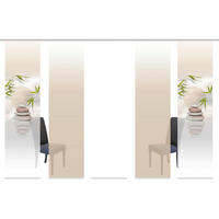 FLÄCHENVORHANG 5ER SET in Naturfarben halbtransparent  - Naturfarben, Design, Textil (60/245cm) - Schmidt W. Gmbh