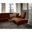 WOHNLANDSCHAFT in Webstoff Rostfarben  - Rostfarben/Schwarz, Design, Textil/Metall (157/354/208cm) - Dieter Knoll