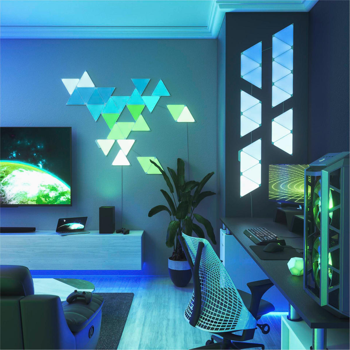 Nanoleaf Triangles 15-er Pack NANOLEAF 23/0,6/20 cm   - Weiß, Basics, Kunststoff (23/0,6/20cm)