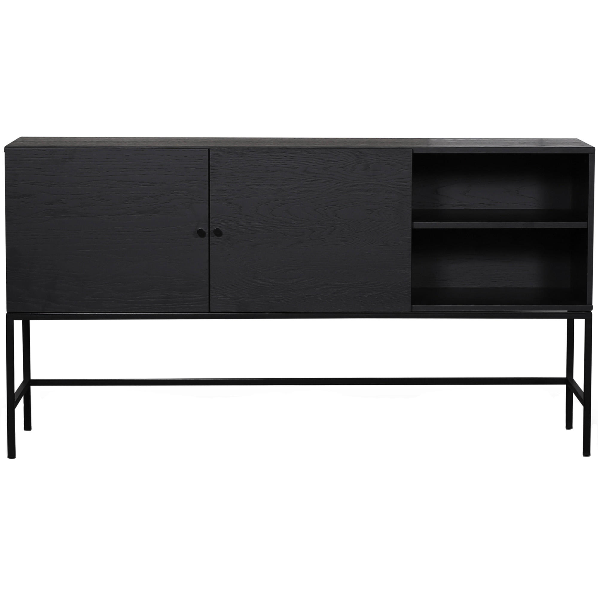 SIDEBOARD  160/85/40 cm  - svart, Klassisk, metall/trä (160/85/40cm) - Niels Andersson