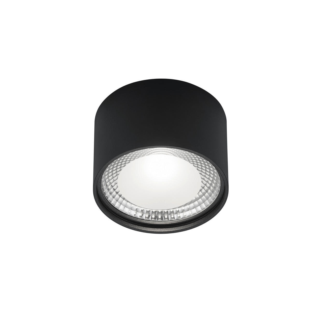 AUFBAULEUCHTE 11,5/7,5 cm   - Schwarz, Design, Glas/Metall (11,5/7,5cm) - Helestra