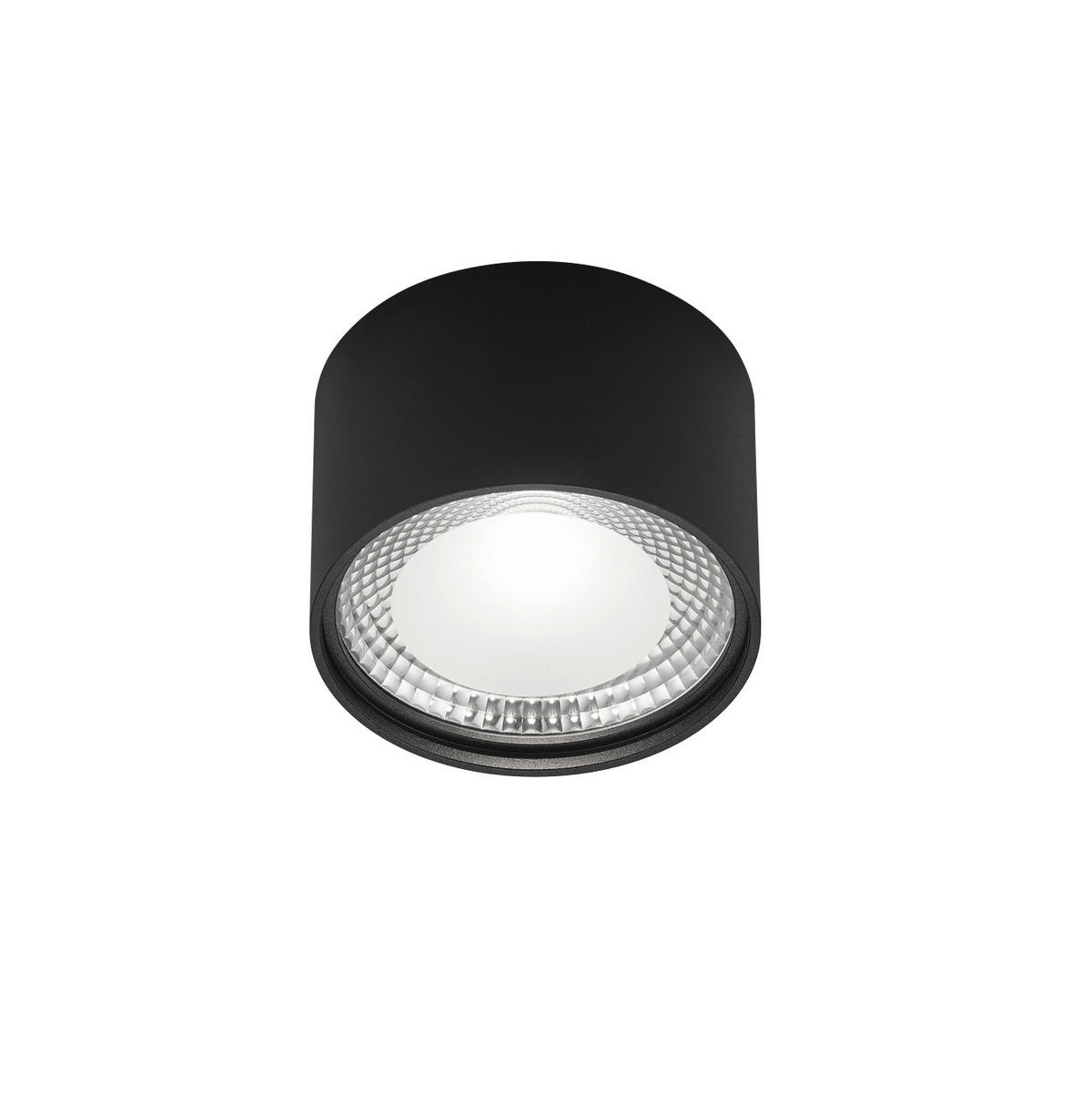 AUFBAULEUCHTE 11,5/7,5 cm   - Schwarz, Design, Glas/Metall (11,5/7,5cm) - Helestra
