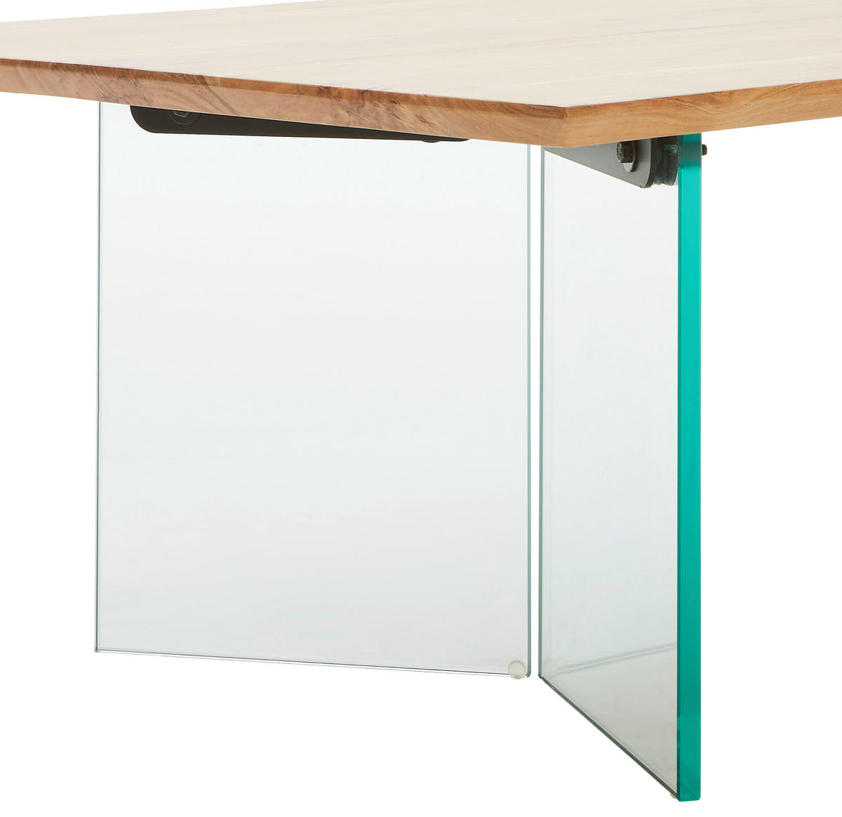COUCHTISCH in Holz, Glas  - Transparent/Akaziefarben, Design, Glas/Holz (130/42/70cm) - Livetastic