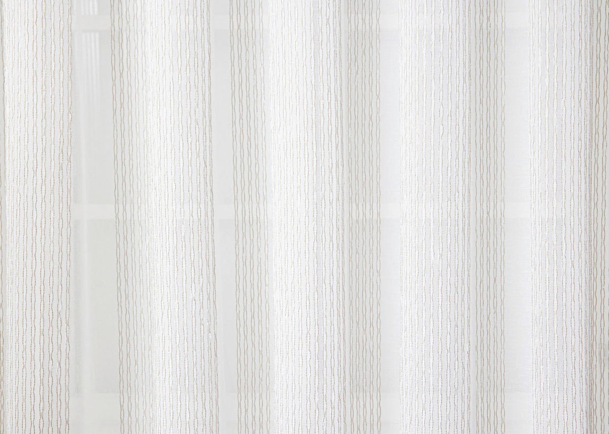 Perdea Tip Plasă  - bej, Basics, textil (300cm)