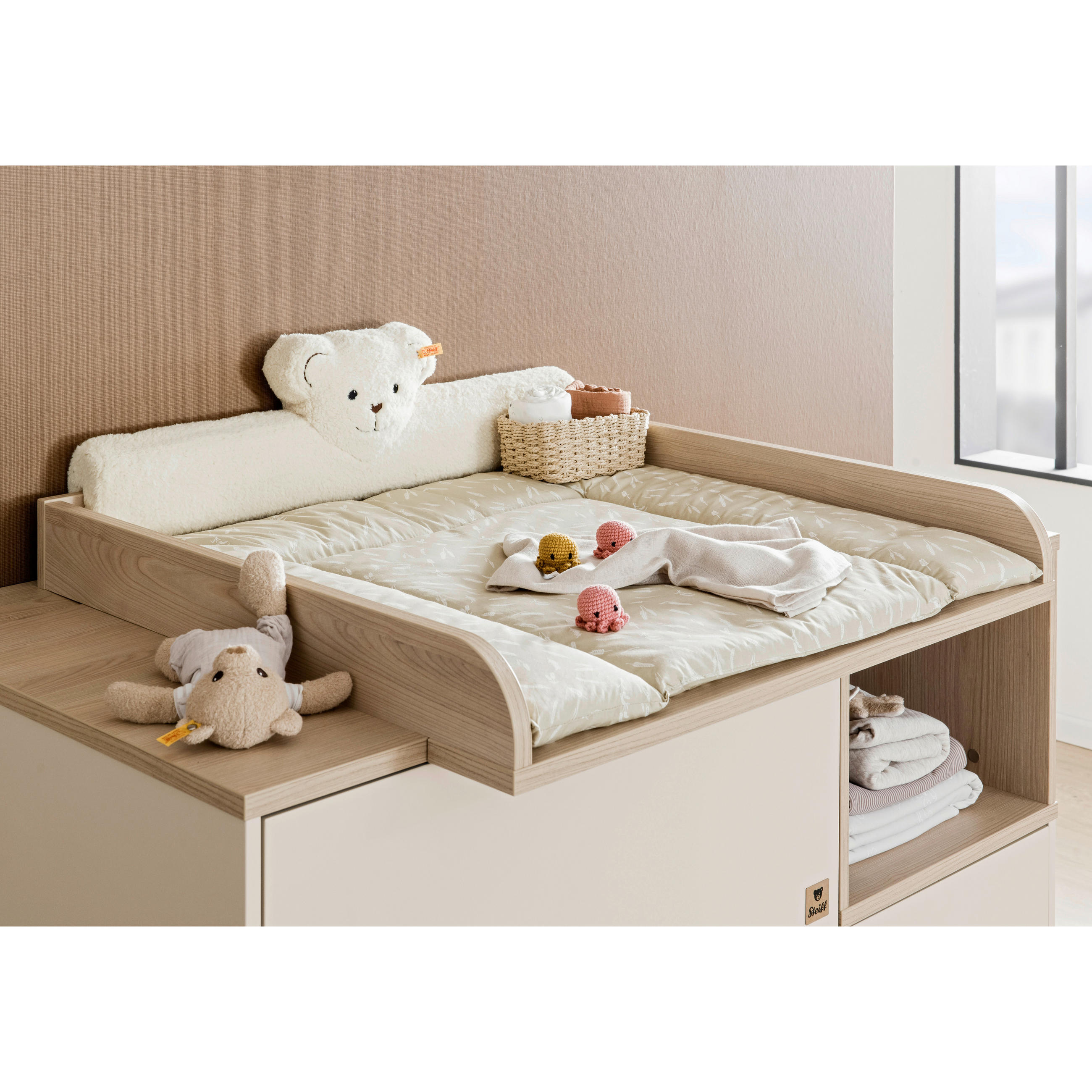 WICKELAUFSATZ Mila & Ben  - Beige, Basics, Holzwerkstoff (129,4/12,5/81,3cm) - Paidi