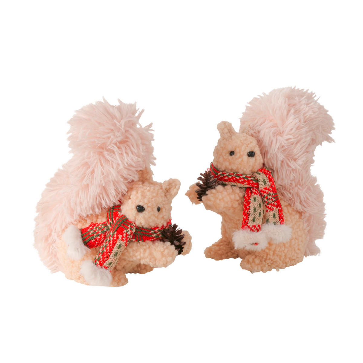 DEKORAČNÁ VEVERIČKA - béžová, Basics, textil (21/13/23cm)