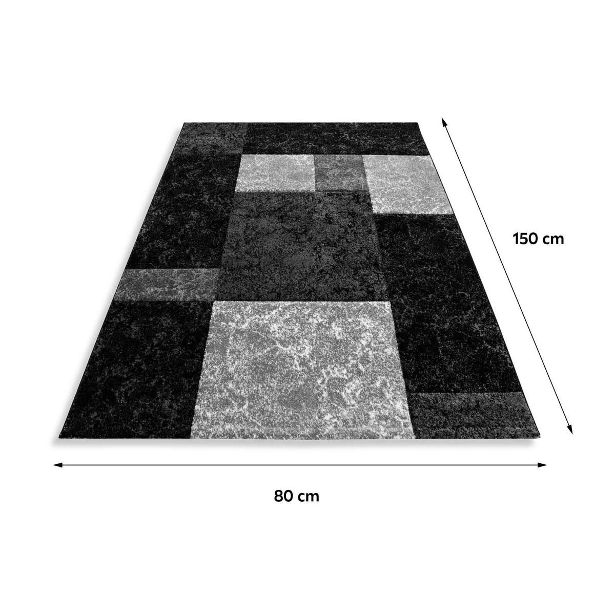 WEBTEPPICH 80/150 cm Hawaii 1330 Schwarz  - Schwarz, KONVENTIONELL, Textil (80/150cm)