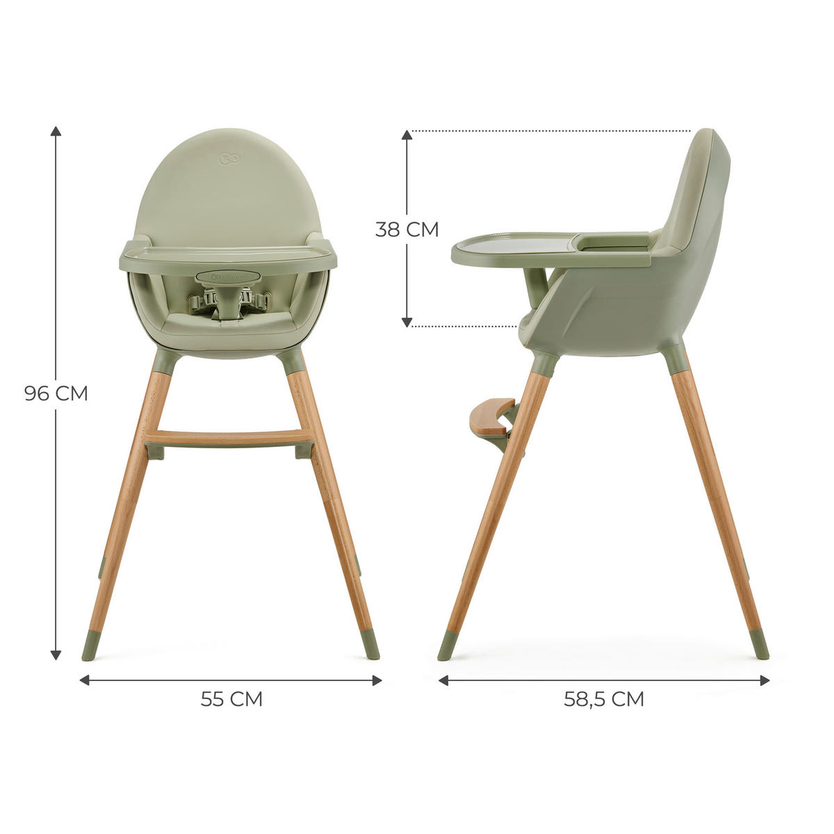 HOCHSTUHL Fini 2  - Grün, Basics (55/96/58.5cm) - kinderkraft